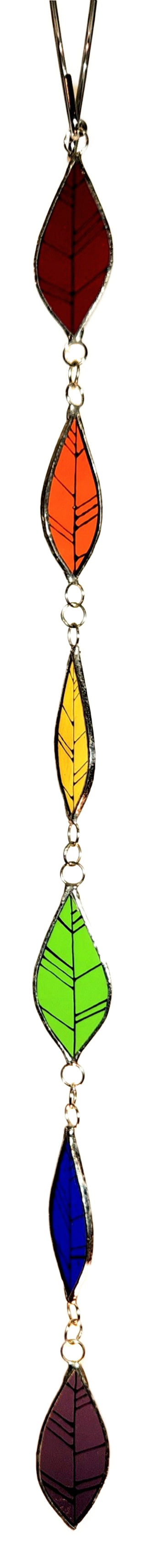Leaf Chain Ornament, Rainbow