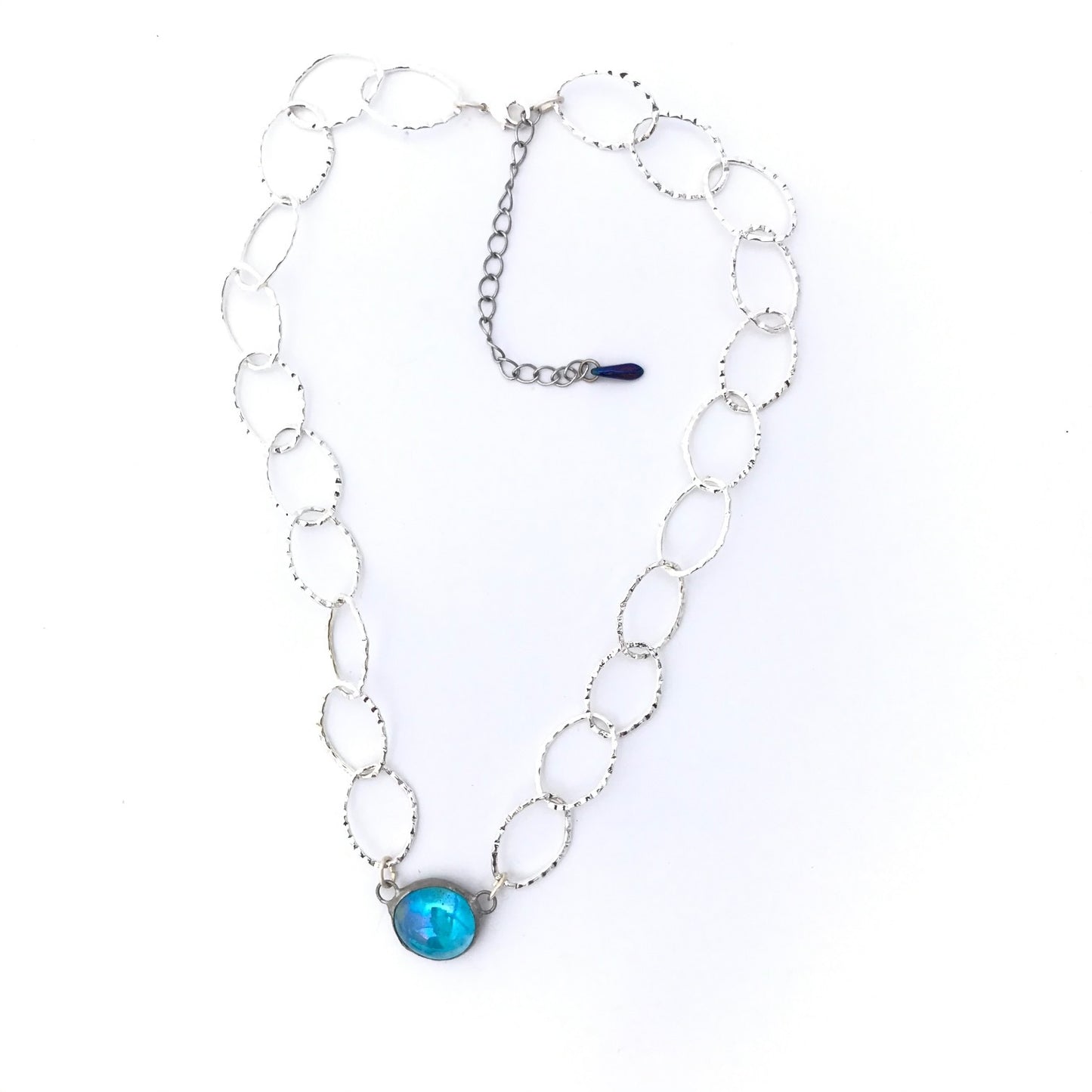 Stained Glass Pendant on 16" Oval Loop Chain