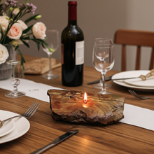 Load image into Gallery viewer, Double Wick Stone Candle: shape varies