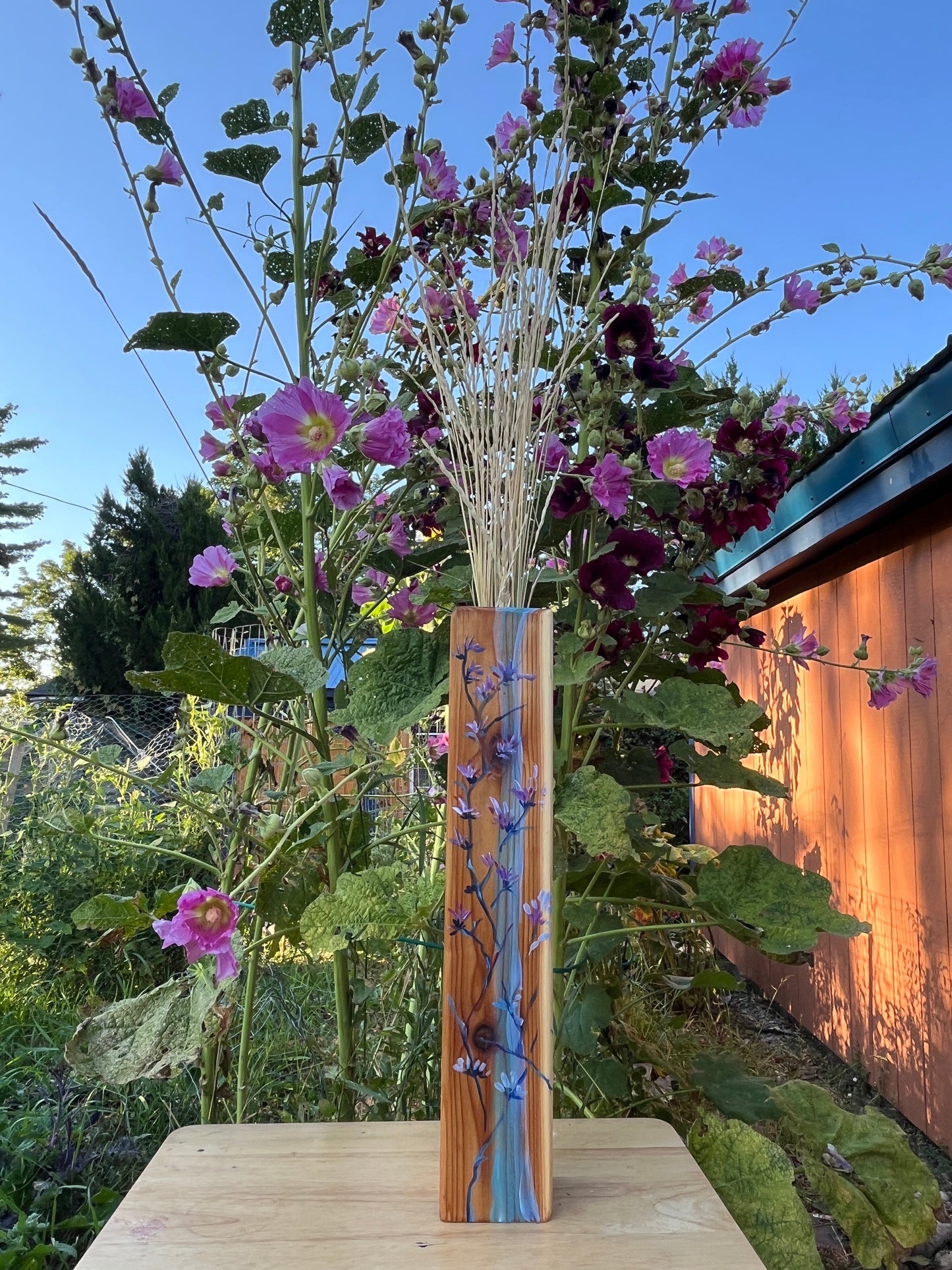 Vases for Dried Arrangements Painted Purple Flowers, Ani Eastwood