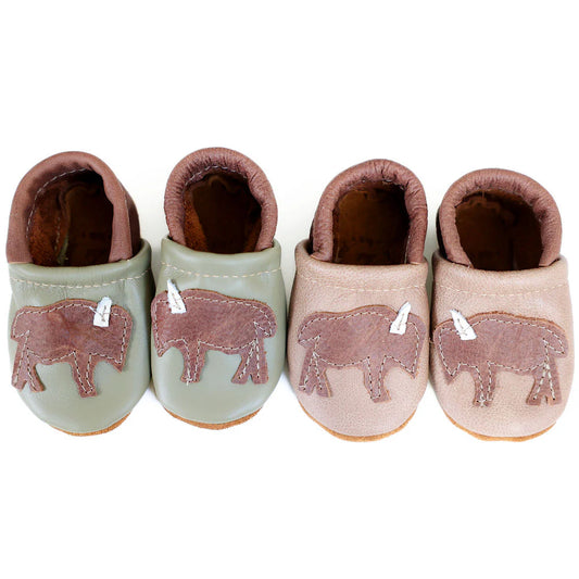 Chai Buffalo Bison Leather Shoes - Size 2