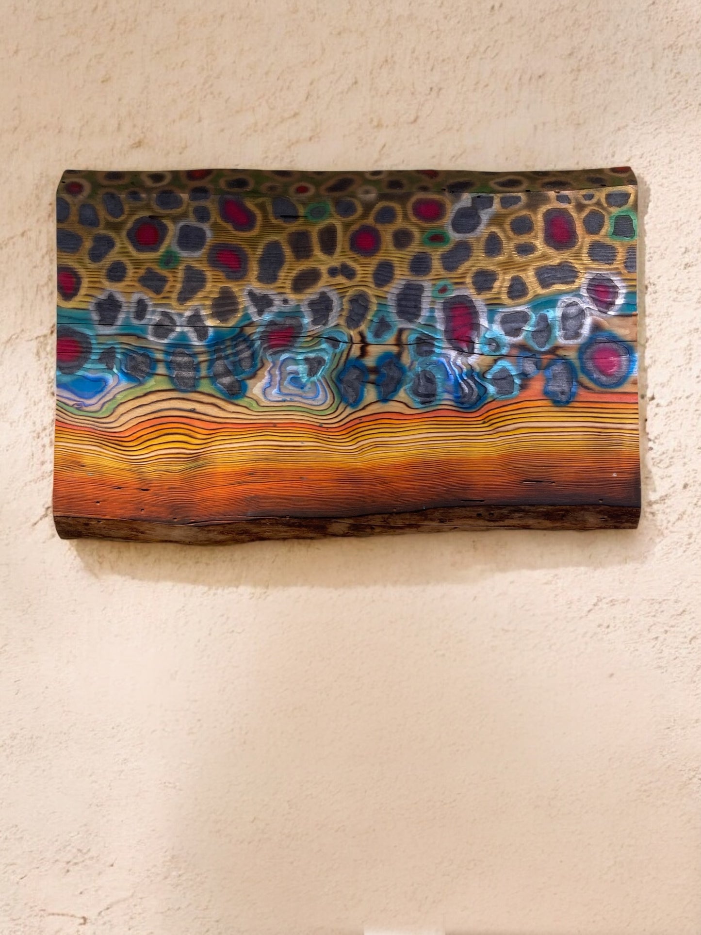 Large Trout Wall Hanging, Herb Johnson