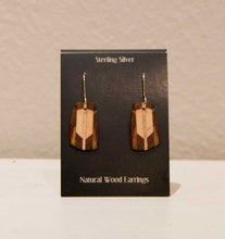 Load image into Gallery viewer, Wooden Inlay Earrings, Mark Bakula #116