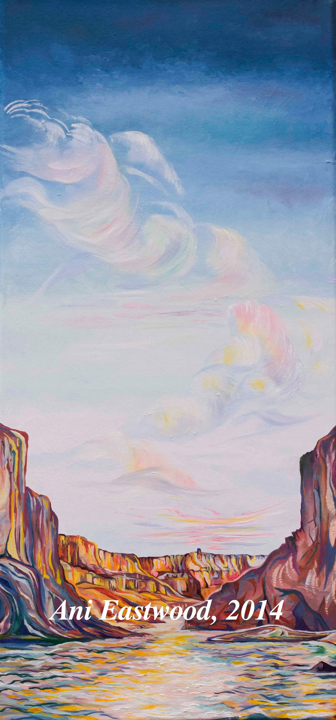 "Carbon Creek and Desert View Watchtower, Grand Canyon" 2009 Ani Eastwood