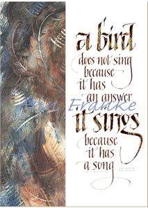 "A Bird Sings" Ann Franke