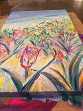 Load image into Gallery viewer, "Fields of Gold" 11"x17" Original Oil on birch frame