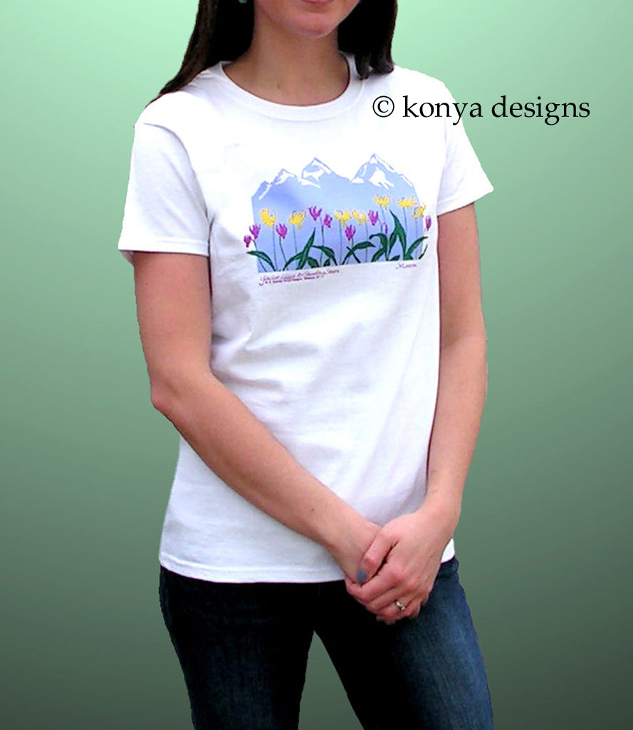 Glacier Lilies & Shooting Stars Ladies' T-Shirt (Short and Long Sleeve)