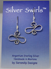 Load image into Gallery viewer, Shiny Argentium Silver Wavy Spiral Earrings, SE10, Lois Linn Jewelry