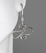Load image into Gallery viewer, Shiny Argentium Silver Wavy Spiral Earrings, SE10, Lois Linn Jewelry