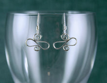 Load image into Gallery viewer, Shiny Argentium Silver Wavy Spiral Earrings, SE10, Lois Linn Jewelry