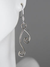 Load image into Gallery viewer, Shiny Silver Ketta Double Spiral Earrings, Intertwining Spiral Earrings, SE11 , Lois Linn Jewelry