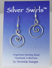 Load image into Gallery viewer, Little Shiny Silver Circle Earrings, Argentium Sterling Silver, SE60 , Lois Linn Jewelry