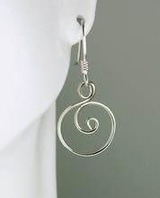 Load image into Gallery viewer, Little Shiny Silver Circle Earrings, Argentium Sterling Silver, SE60 , Lois Linn Jewelry