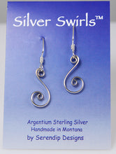 Load image into Gallery viewer, Petite Sterling Silver Fibonacci Spiral Earrings SE7, Lois Linn Jewelry
