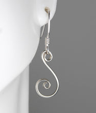 Load image into Gallery viewer, Petite Sterling Silver Fibonacci Spiral Earrings SE7, Lois Linn Jewelry