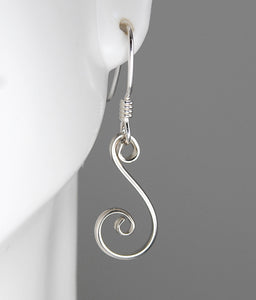 Petite Sterling Silver Fibonacci Spiral Earrings SE7, Lois Linn Jewelry