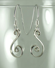 Load image into Gallery viewer, Petite Sterling Silver Fibonacci Spiral Earrings SE7, Lois Linn Jewelry