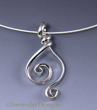 Load image into Gallery viewer, Argentium Sterling Silver Double Spiral Pendant, SN3, Lois Linn Jewelry