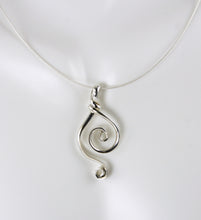 Load image into Gallery viewer, Argentium Sterling Silver Double Spiral Pendant, SN3, Lois Linn Jewelry