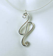Load image into Gallery viewer, Sterling Silver Shiny Wave Pendant, SN53 , Lois Linn Jewelry
