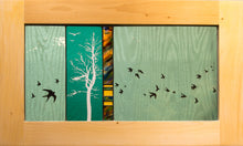 Load image into Gallery viewer, Large Window Hanging, Green with Birds, Kiki Renander  #4