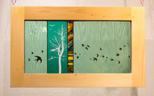 Load image into Gallery viewer, Large Window Hanging, Green with Birds, Kiki Renander  #4