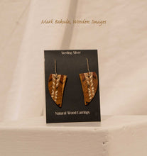 Load image into Gallery viewer, Wooden Inlay Earrings, Mark Bakula #34 Jewelry