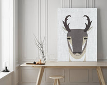 Load image into Gallery viewer, Modern Pronghorn Wood Block Print, Annie Bailey