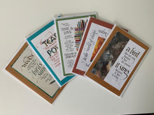 Load image into Gallery viewer, Calligraphy Greeting Card Variety: 5 Cards, Ann Franke