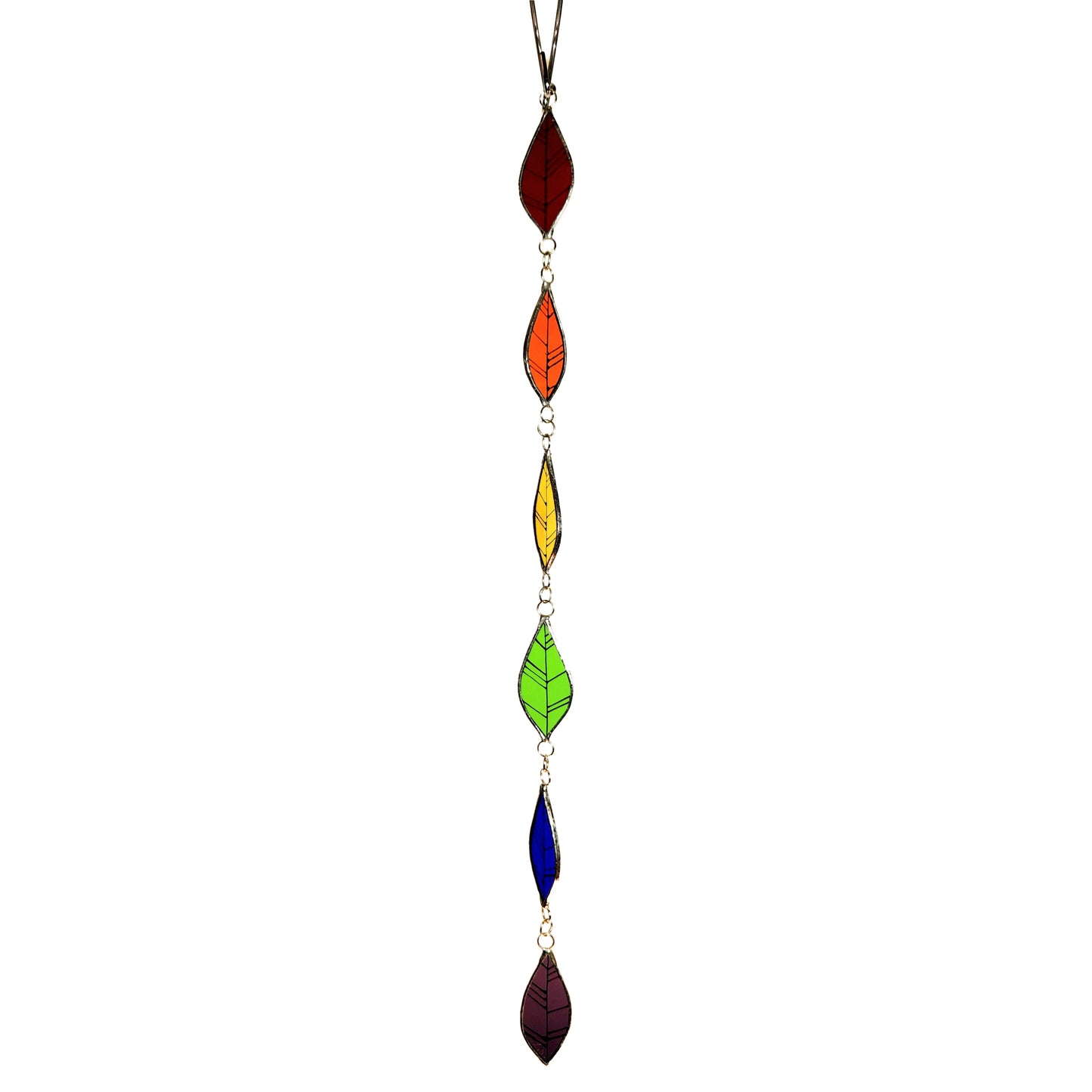 Leaf Chain Ornament, Rainbow