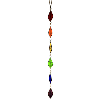 Leaf Chain Ornament, Rainbow
