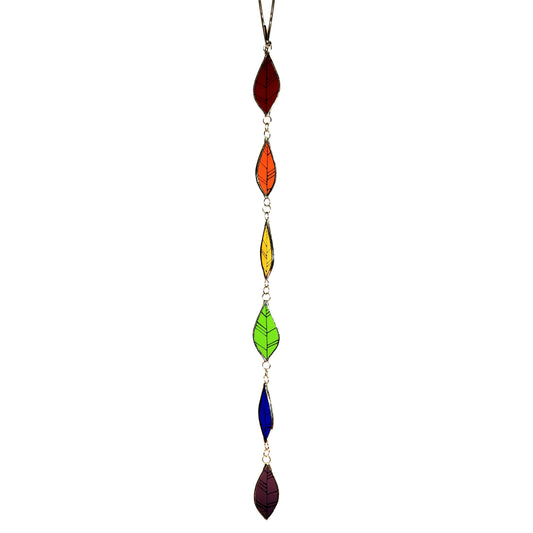 Leaf Chain Ornament, Rainbow