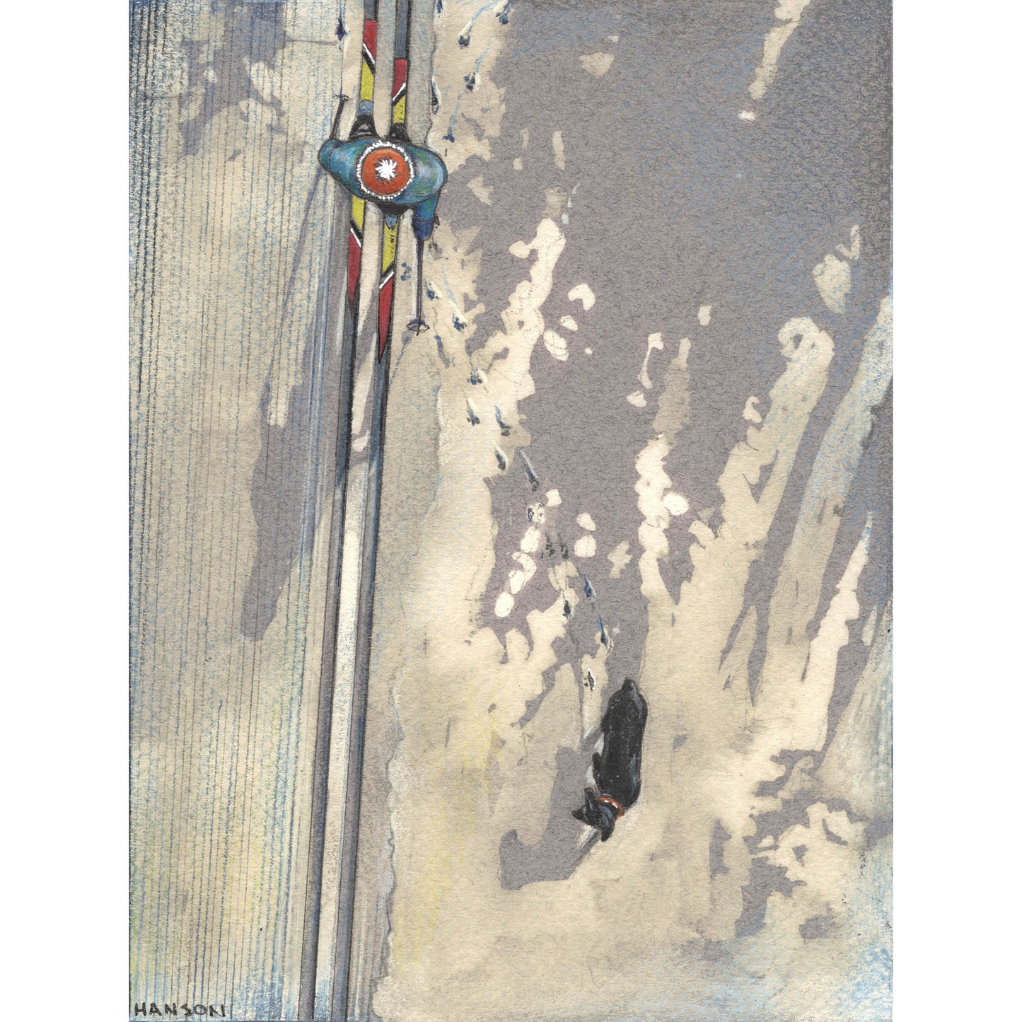 Winter From Above - print on plywood panel