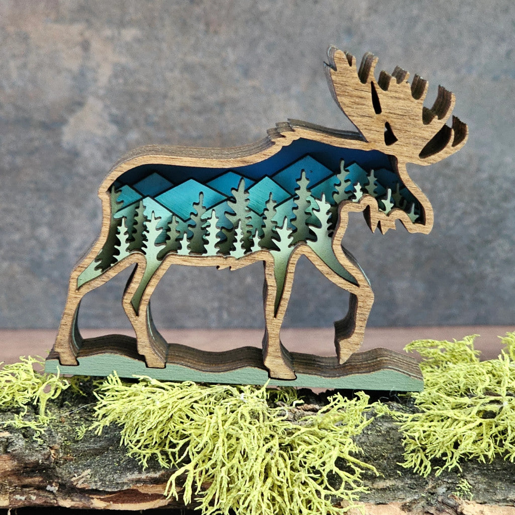 3D Layered Moose Art