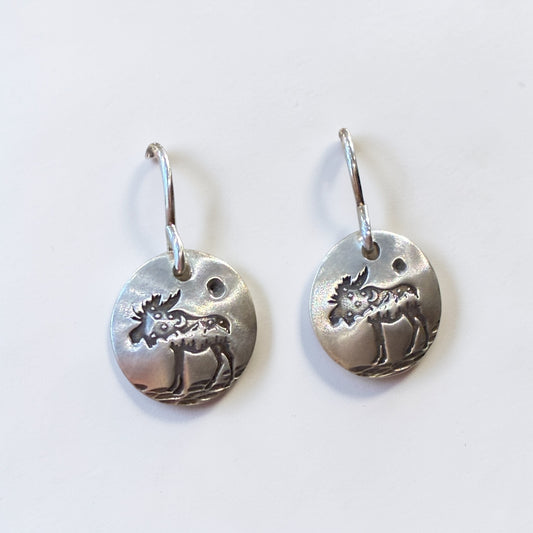 Starry Night Moose Earrings