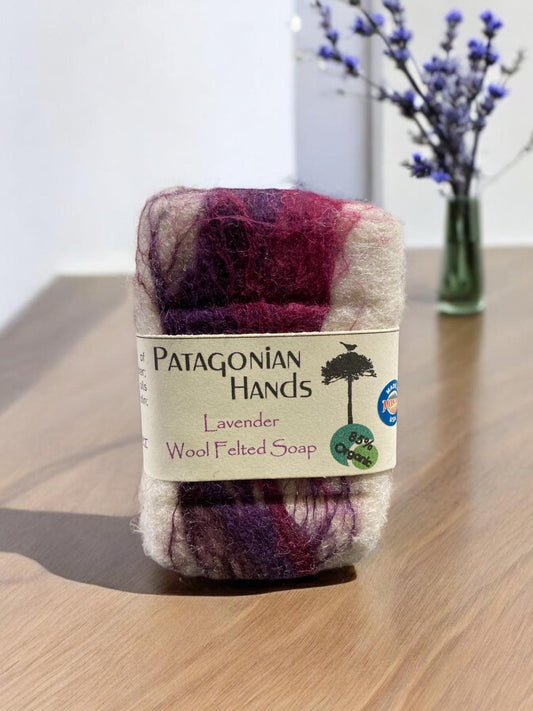 Wool Felted Soap, Lavender 85% Organic
