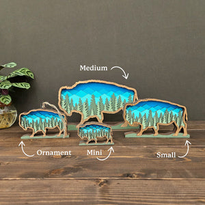 Small counter  Bison Ornament , Rising Joy Creations