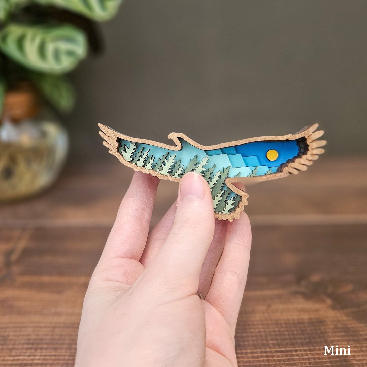 3D Layered Eagle Art