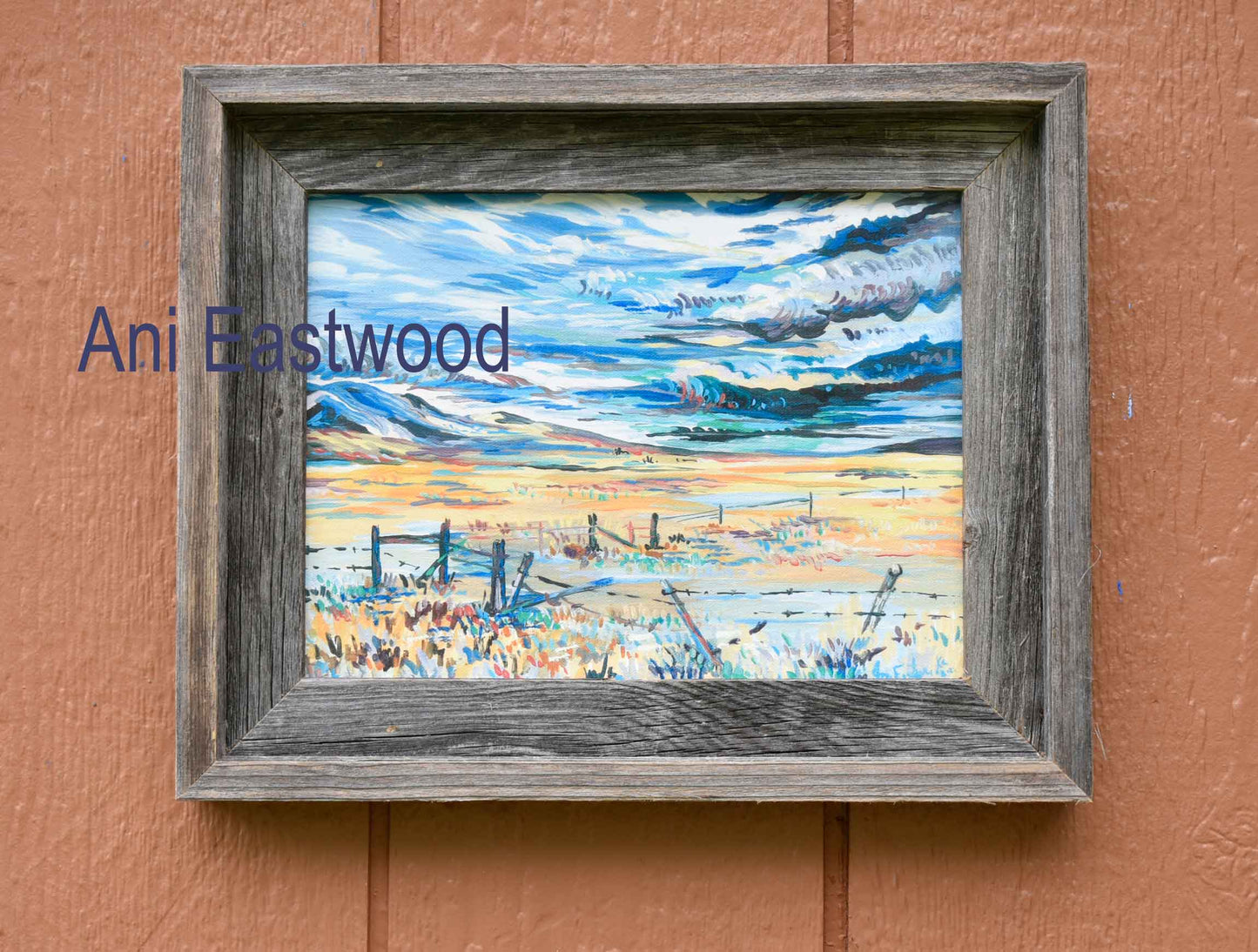Special 9x12 Handpainted Canvas set of Barnwood Framed Giclees