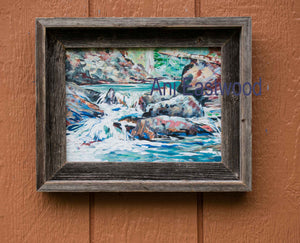 Special 9x12 Handpainted Canvas set of Barnwood framed Giclees