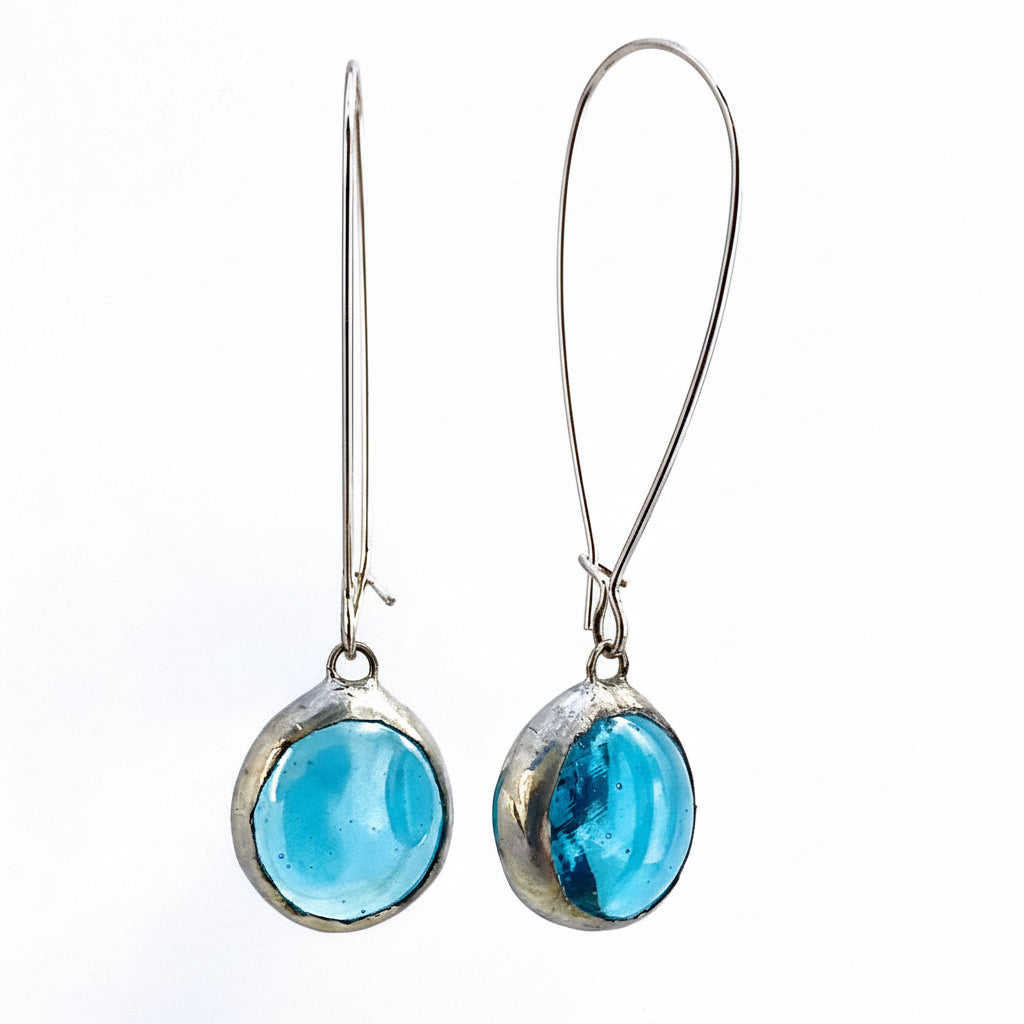 Glass Earrings on Sterling Silver Wire