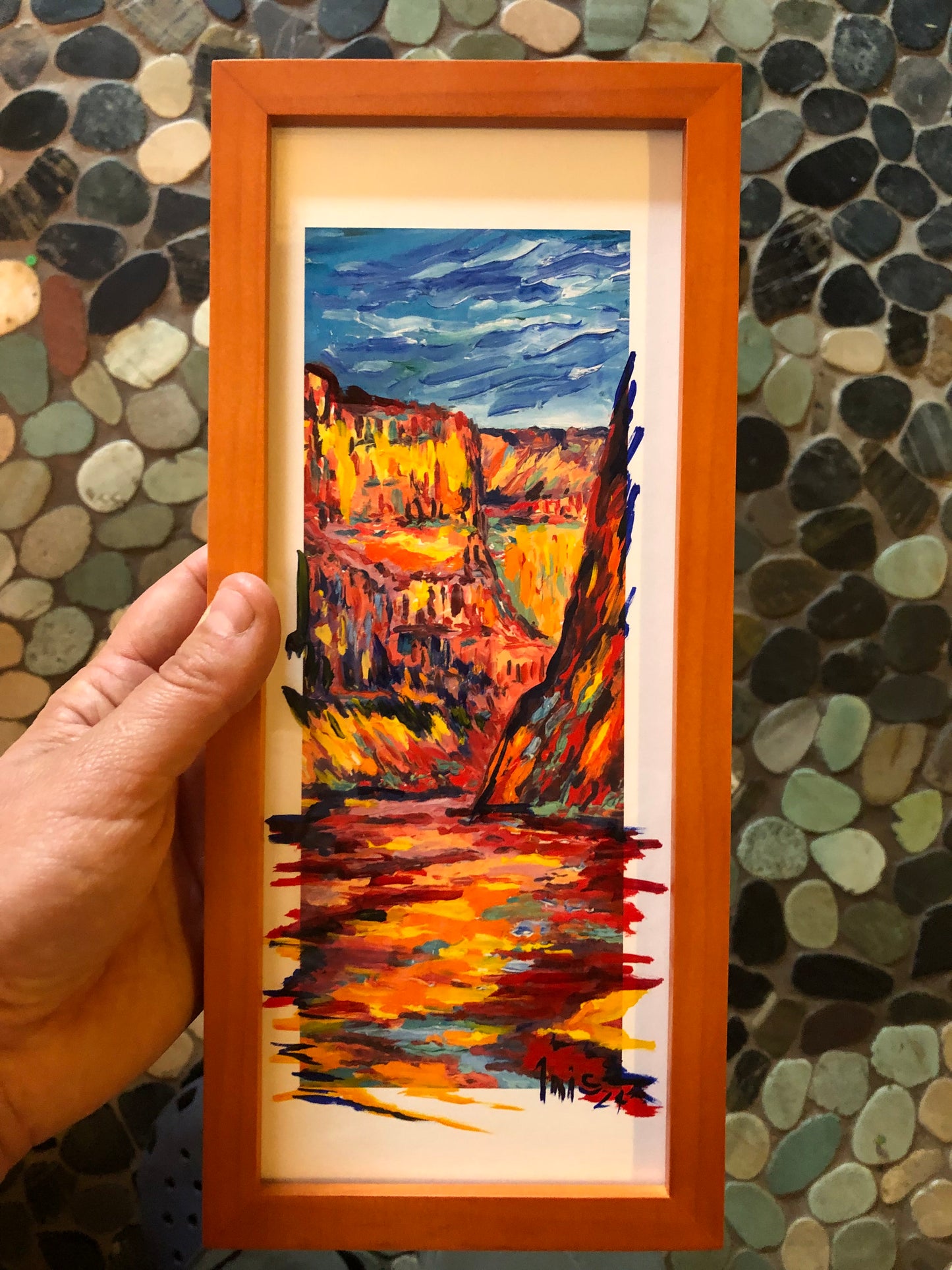 Small Hand Painted Framed Giclees 4x10s, Ani Eastwood