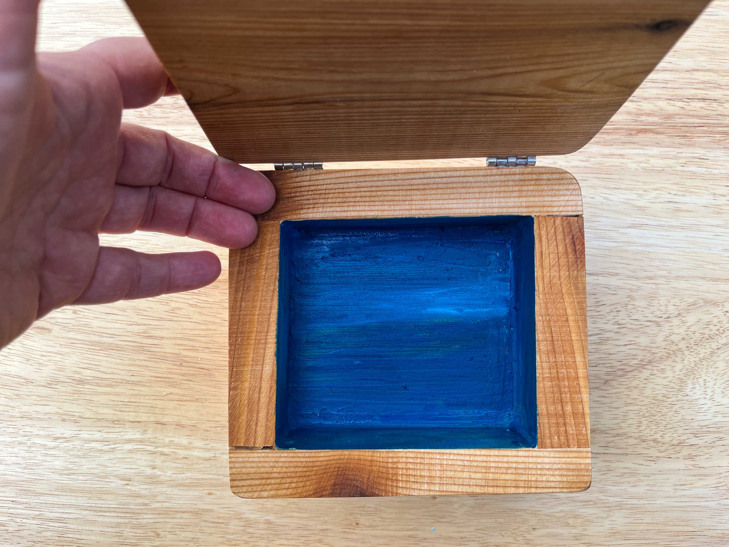 Handmade Cedar Jewelry Box, Mountain Night Sky, Ani Eastwood