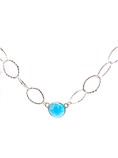 Stained Glass Pendant on 16" Oval Loop Chain
