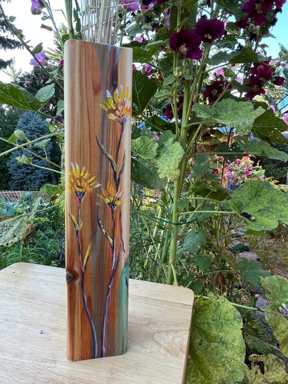 Vases for Dried Arrangements painted with Blues, Ani Eastwood