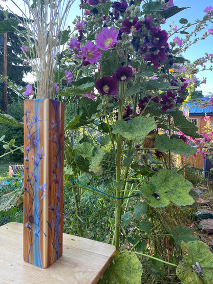 Vases for Dried Arrangements Painted Purple Flowers, Ani Eastwood