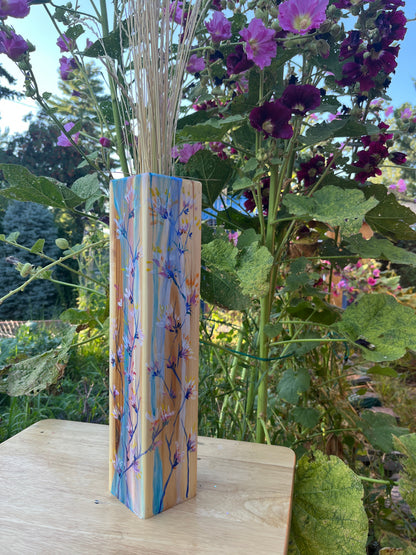 Vases for Dried Arrangements Painted Greens and Pinks Blossoms, Ani Eastwood