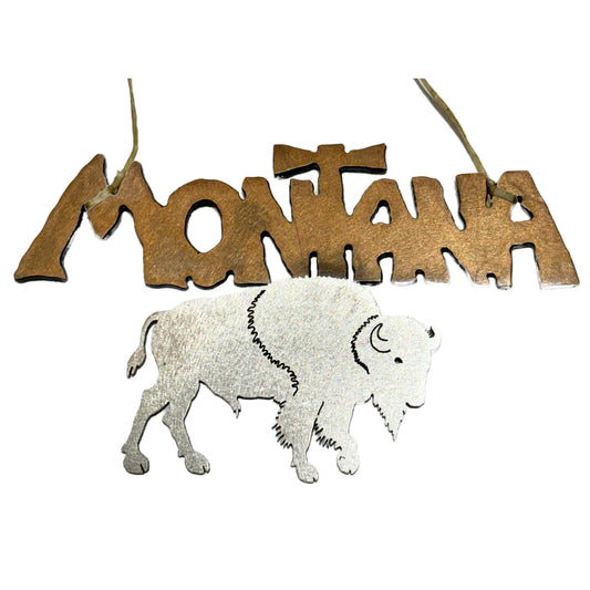 Montana bison wall hanging