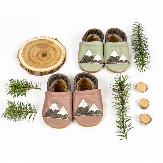Tea Green Mountains Leather Shoes - Size 2