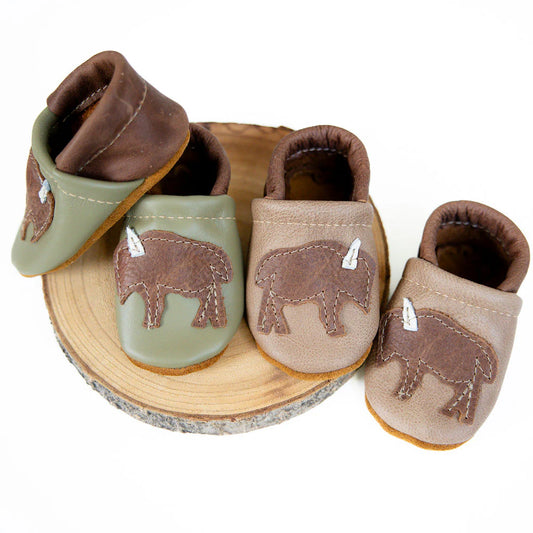Chai Buffalo Bison Leather Shoes - Size 2